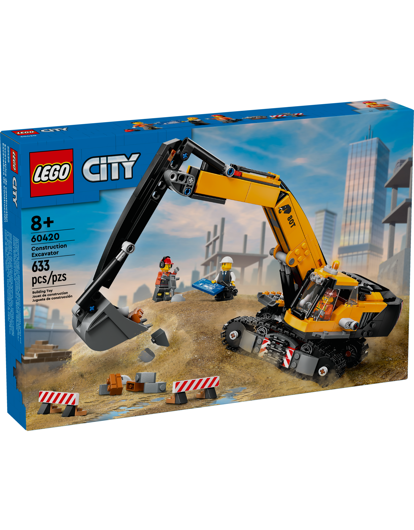 LEGO City 60420 Yellow Construction Excavator