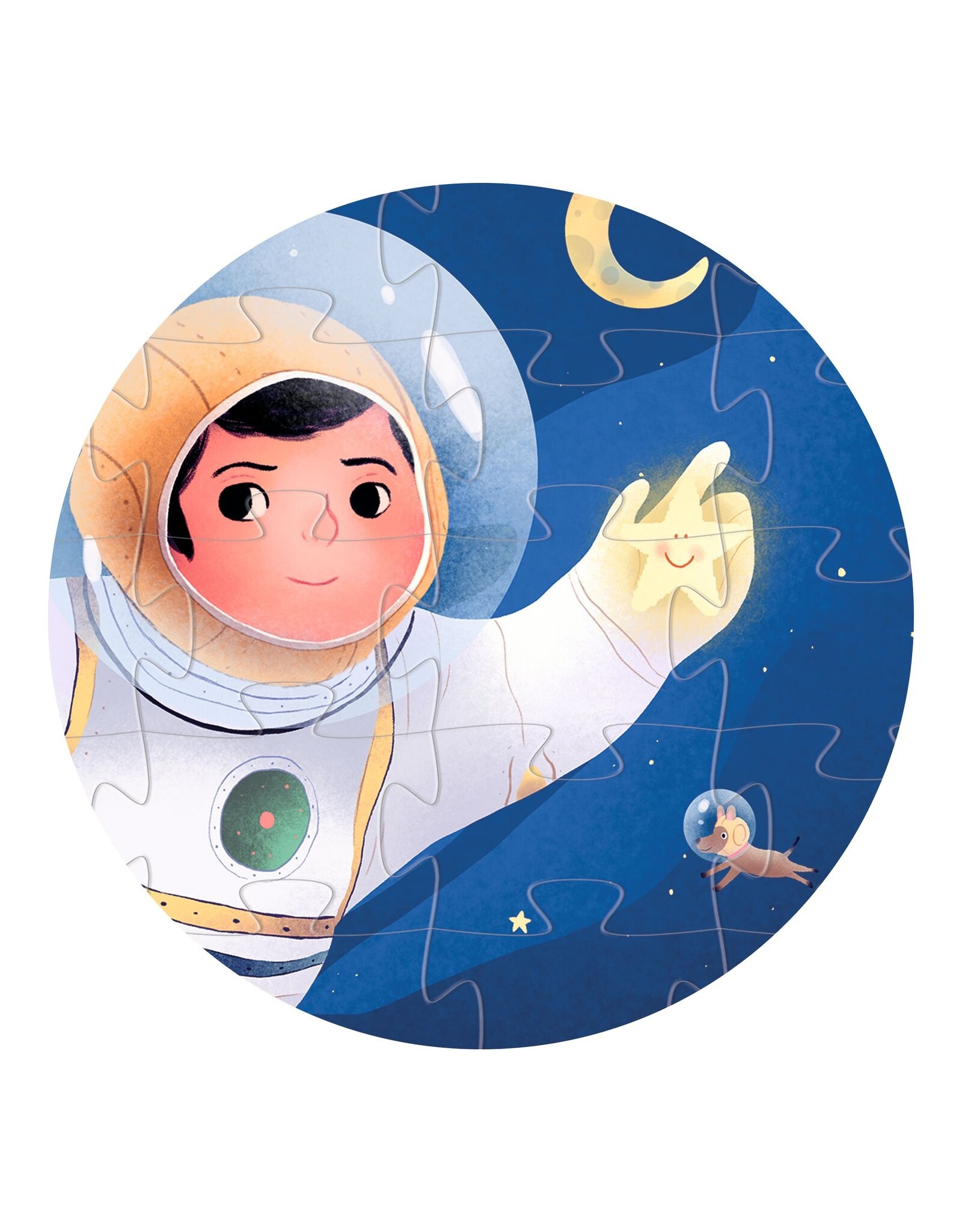Djeco An Astronaut On the Moon 36 pcs  Silhouette Puzzle