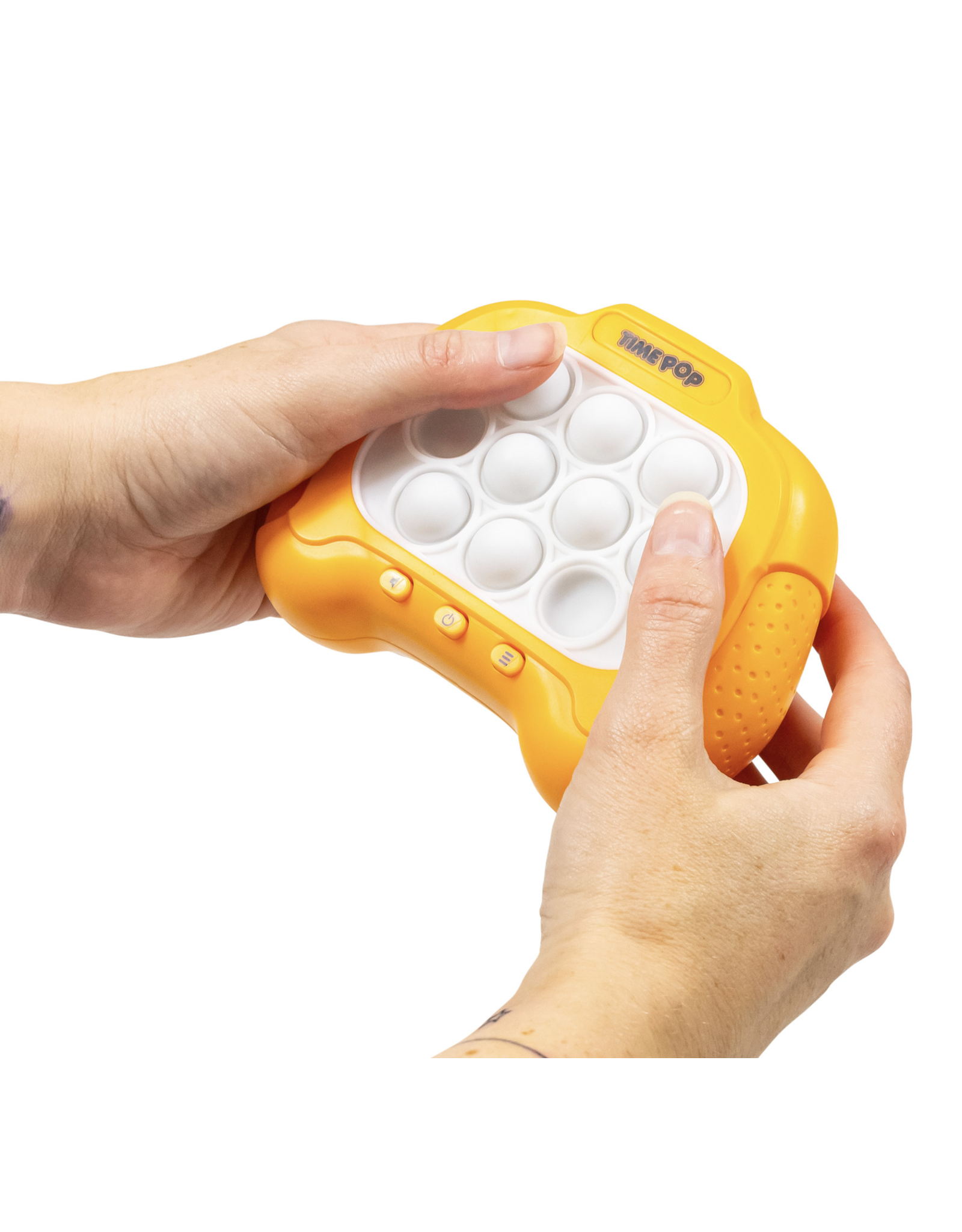 One For Fun Time Pop Light Up Push Popper Game Orange