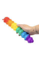 One For Fun Light Up Suction Push Popper Rainbow Caterpillar