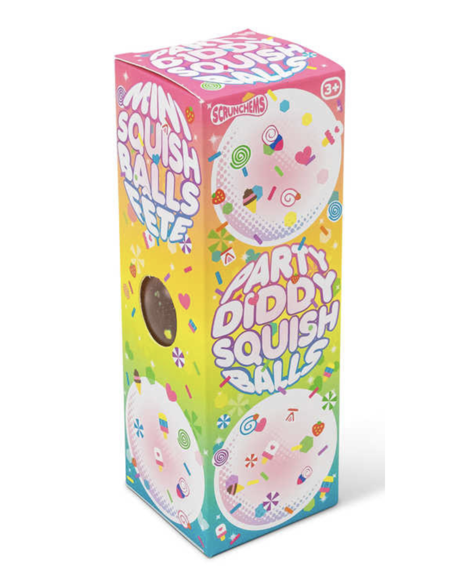 One For Fun Scrunchems Party Diddy Squish Balls - 3pk
