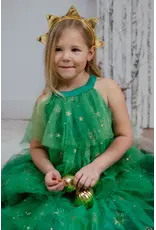 Great Pretenders Christmas Tree Dress with Headpiece Size 5-6
