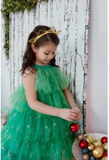 Great Pretenders Christmas Tree Dress with Headpiece Size 5-6
