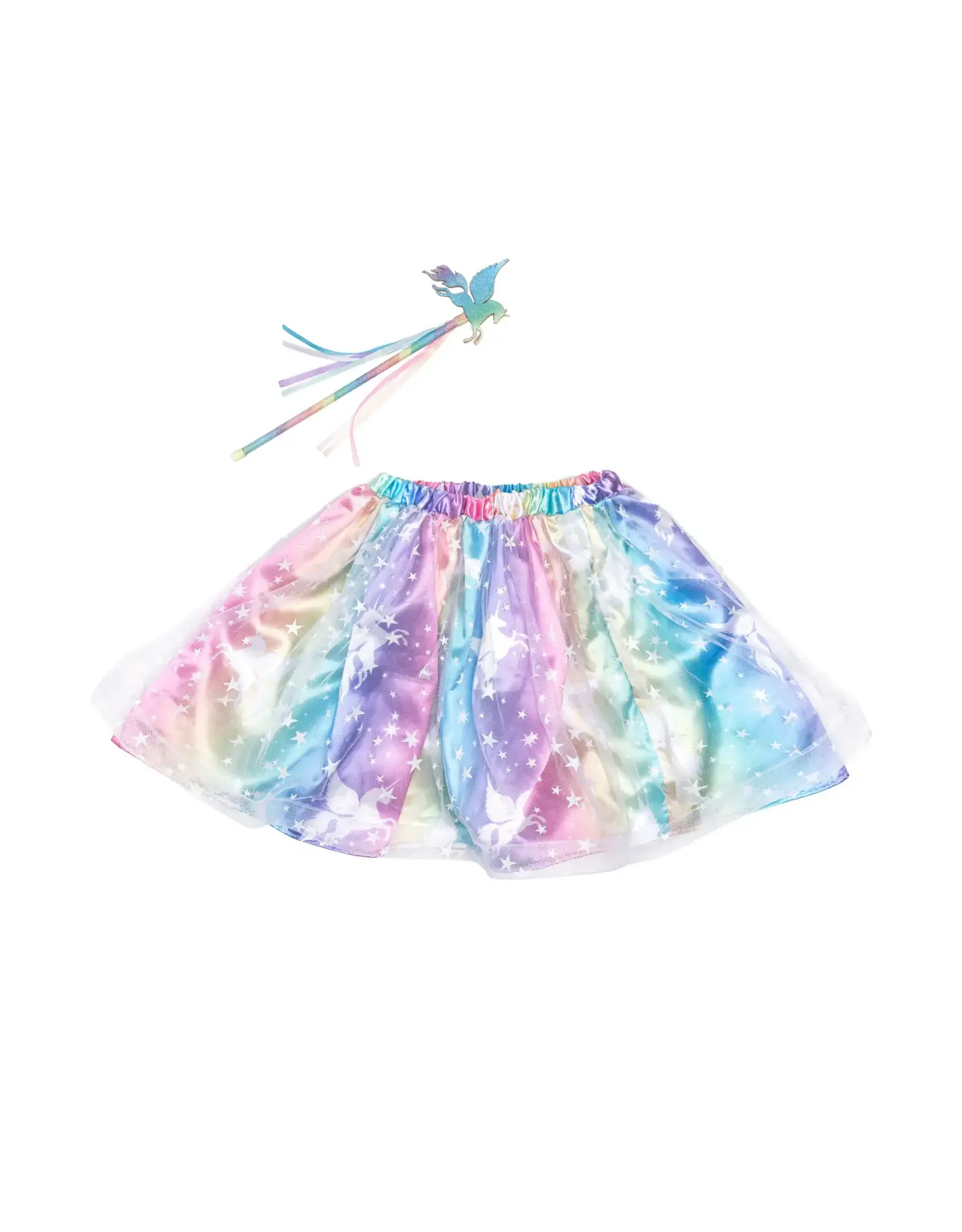 Great Pretenders Enchanted Unicorn Skirt & Wand Set Size 4-6
