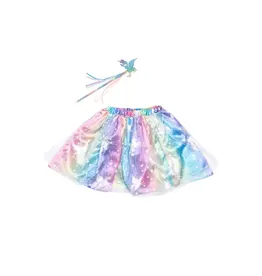 Great Pretenders Enchanted Unicorn Skirt & Wand Set Size 4-6