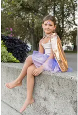 Great Pretenders Super-Duper Tutu/Cape/Mask Metallic Rose Gold/Lilac  Size 4-6