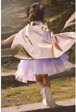 Great Pretenders Super-Duper Tutu/Cape/Mask Metallic Rose Gold/Lilac  Size 4-6