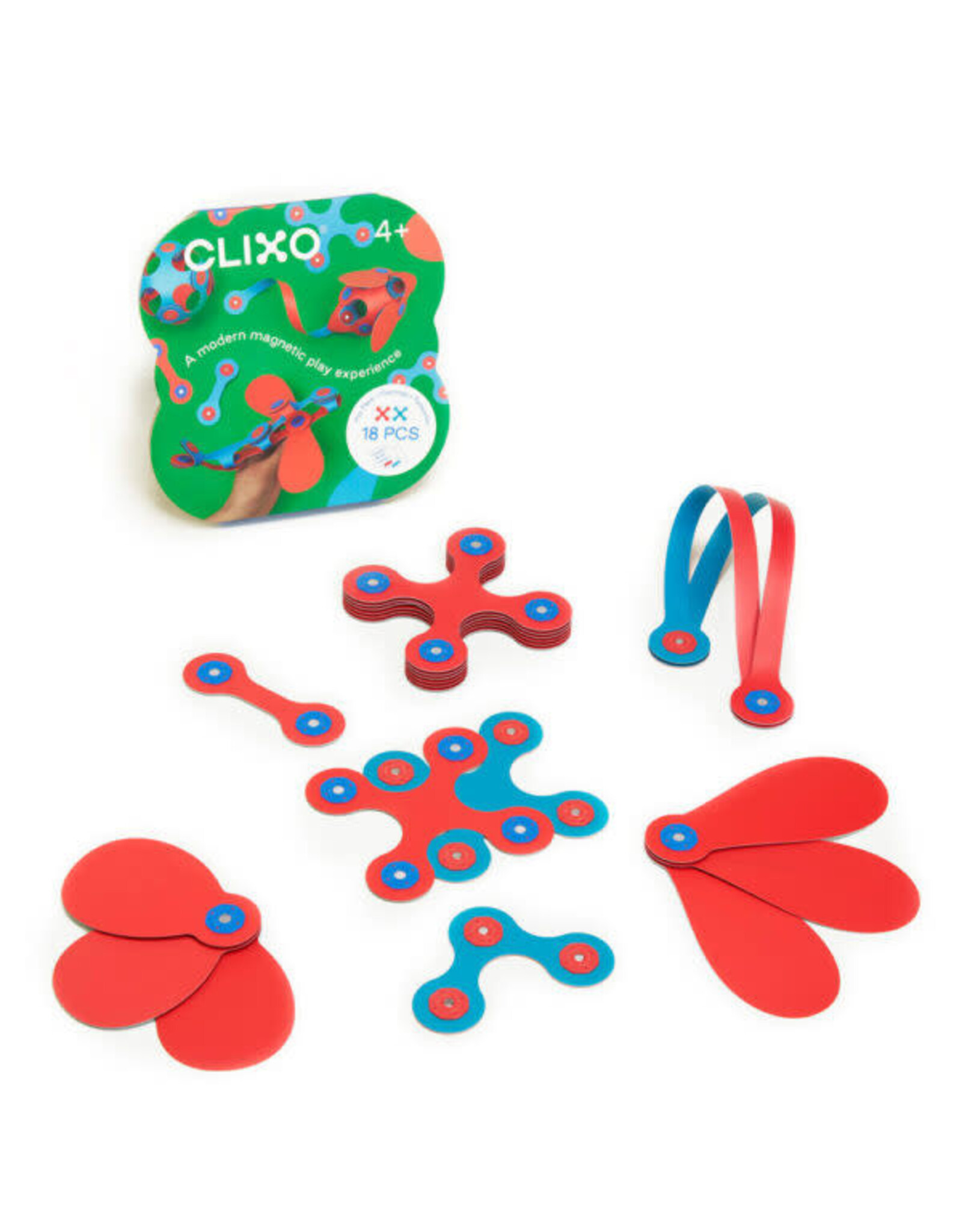 Clixo Clixo Itsy Pack - Flamingo/Turquoise (18Pcs)