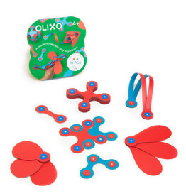 Clixo Clixo Itsy Pack - Flamingo/Turquoise (18Pcs)