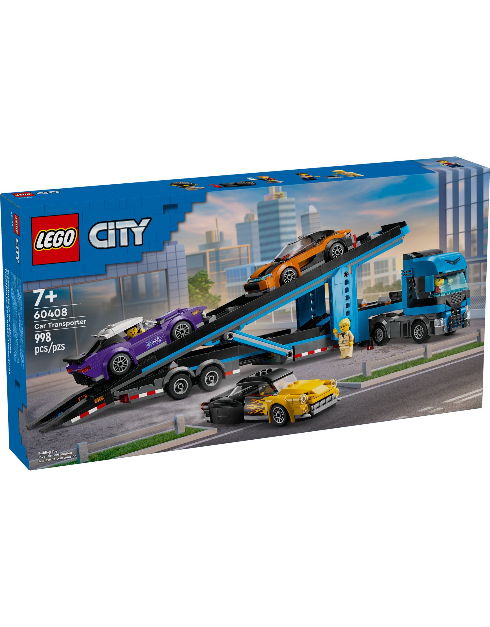 LEGO City 60408 Car Transporter Truck with Sports Cars
