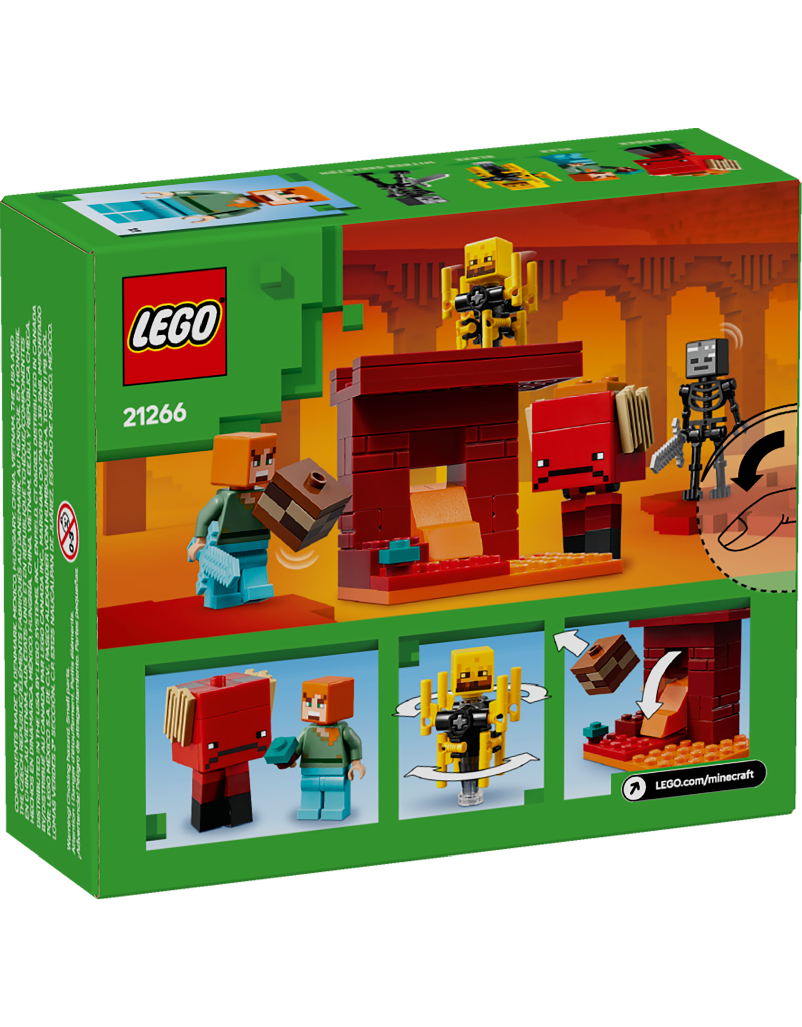 LEGO Minecraft 21266 The Nether Lava Battle