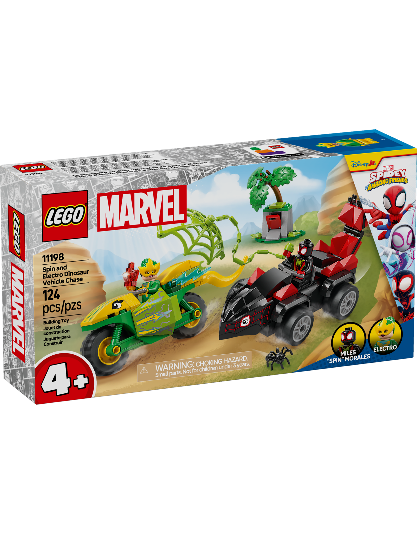 LEGO Super Heroes 11198 Spin and Electro Dinosaur Vehicle Chase
