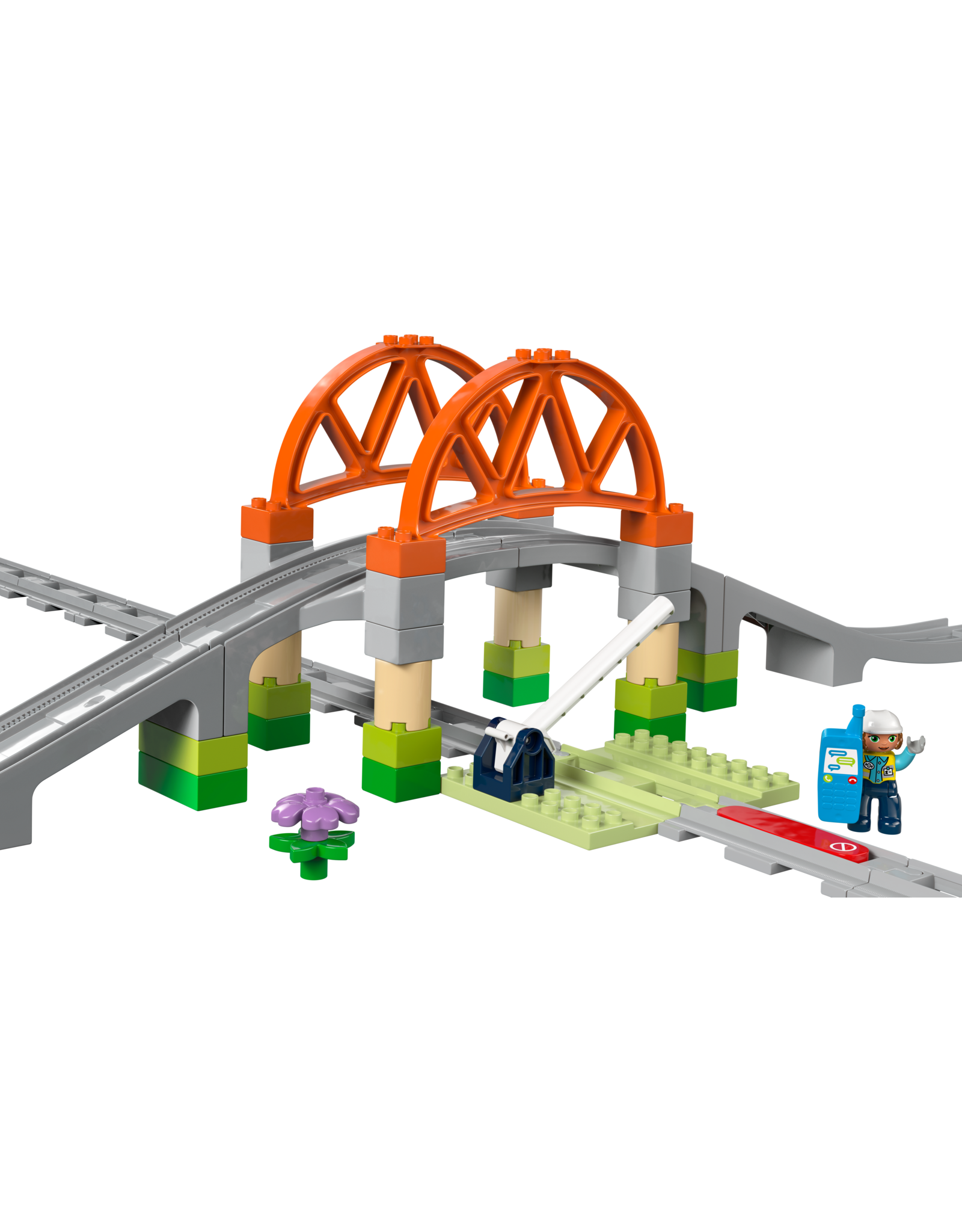LEGO DUPLO Town 10426 Train Bridge and Tracks Expansion Set