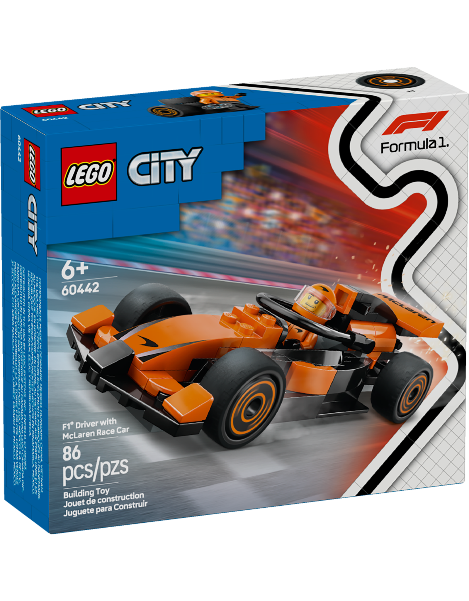 LEGO City Formula 1 60442 F1® Driver with McLaren Race Car