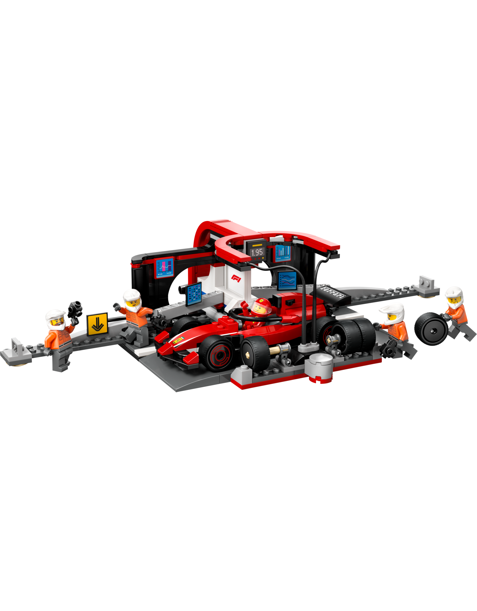 LEGO City Formula 1 60443 F1® Pit Stop & Pit Crew with Ferrari Car
