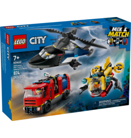 LEGO City 60462 Helicopter, Fire Engine & Submarine Remix
