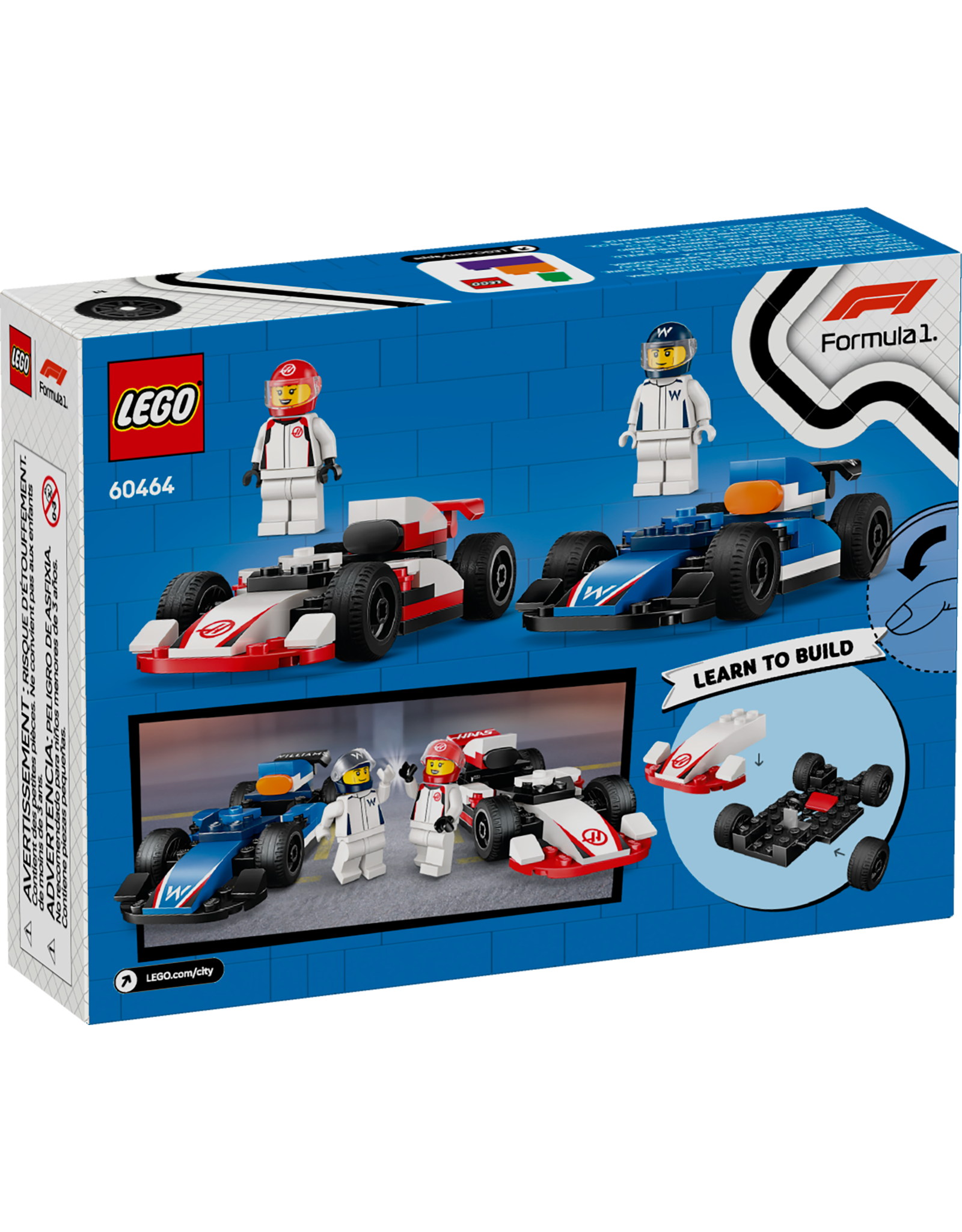 LEGO City 60464 F1® Williams Racing & Haas F1® Race Cars