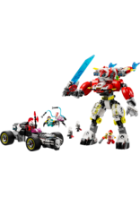 LEGO Dreamzzz 71497 Cooper's Tiger Mech & Zero's Hot Rod Car
