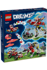 LEGO Dreamzzz 71497 Cooper's Tiger Mech & Zero's Hot Rod Car