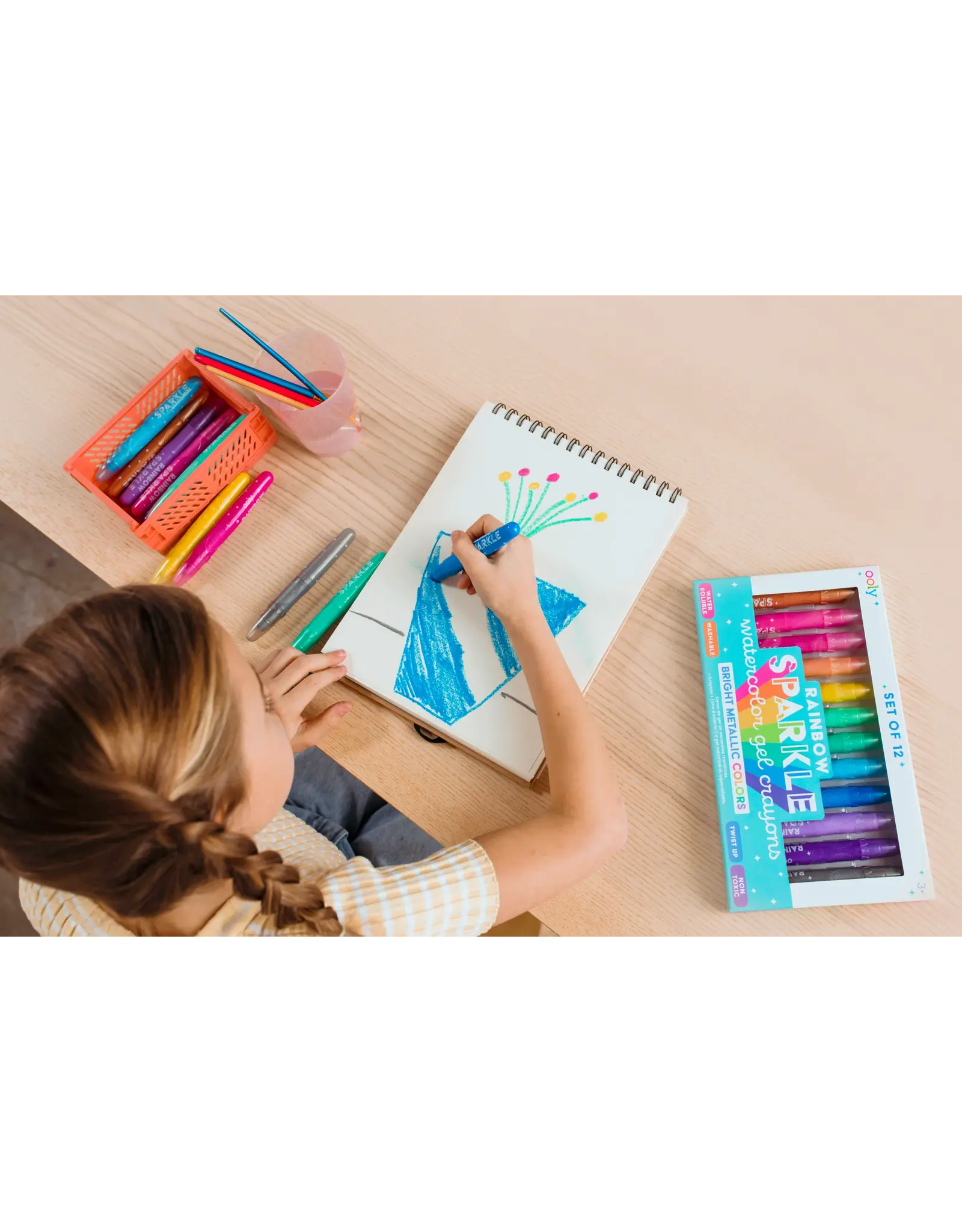 Ooly Rainbow Sparkle: Watercolor Gel Crayons (Set of 12)