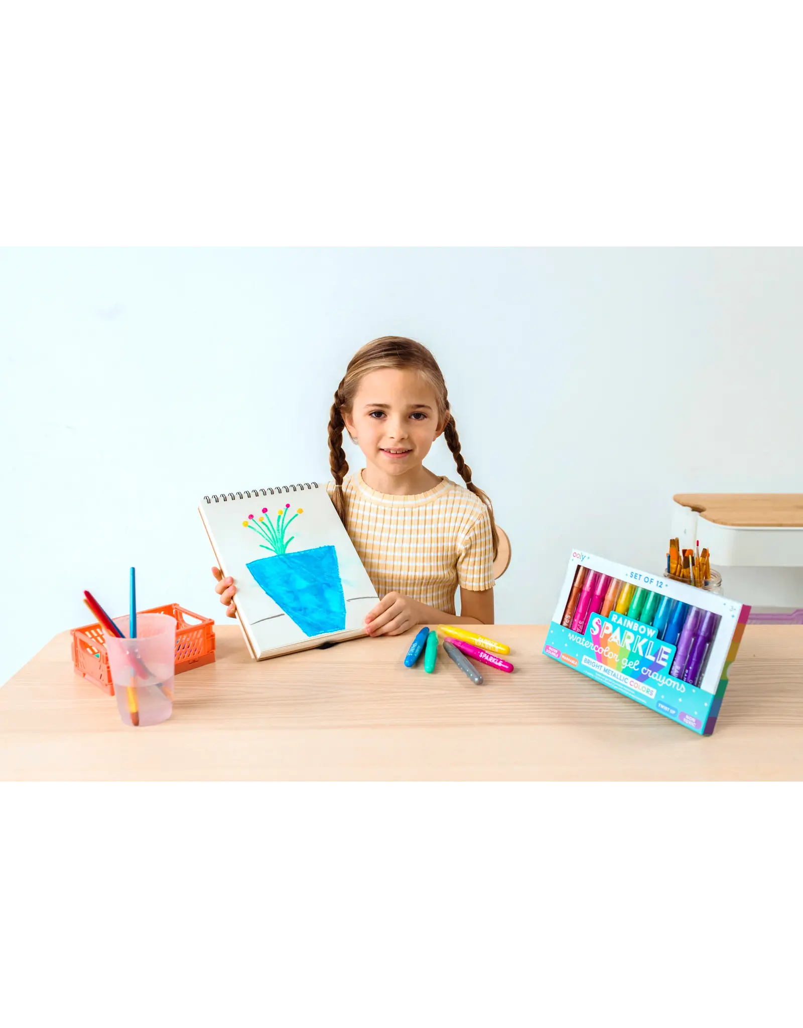 Ooly Rainbow Sparkle: Watercolor Gel Crayons (Set of 12)