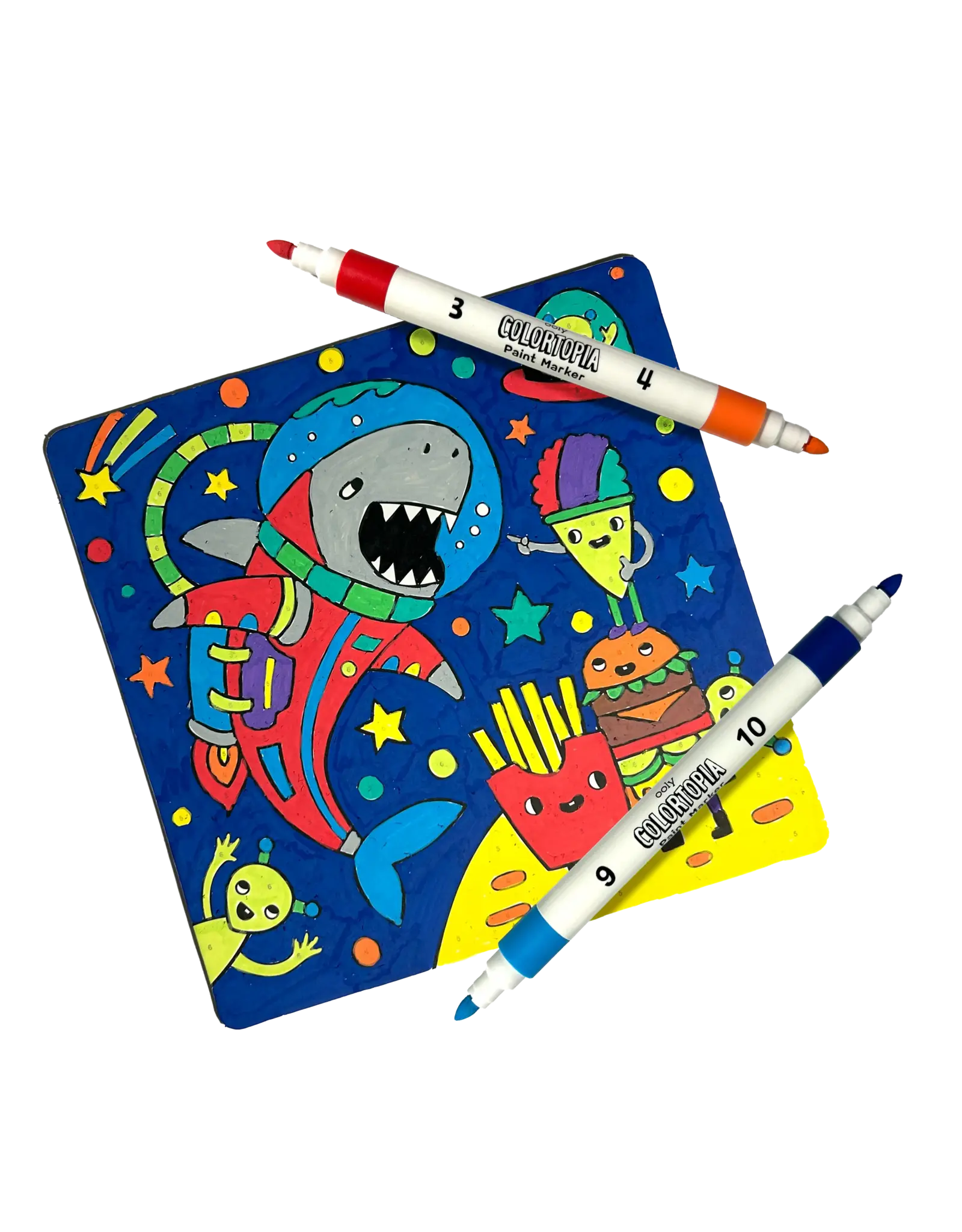 Ooly Colortopia: Paint Marker By Number Kit - Epic Adventures (8 PC Set)