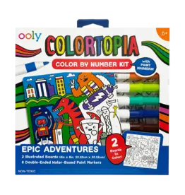 Ooly Colortopia: Paint Marker By Number Kit - Epic Adventures (8 PC Set)