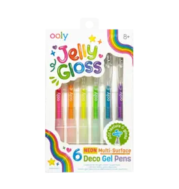 Ooly Jelly Gloss: Neon Multi-Surface Deco. Gel Pens (Set of 6)