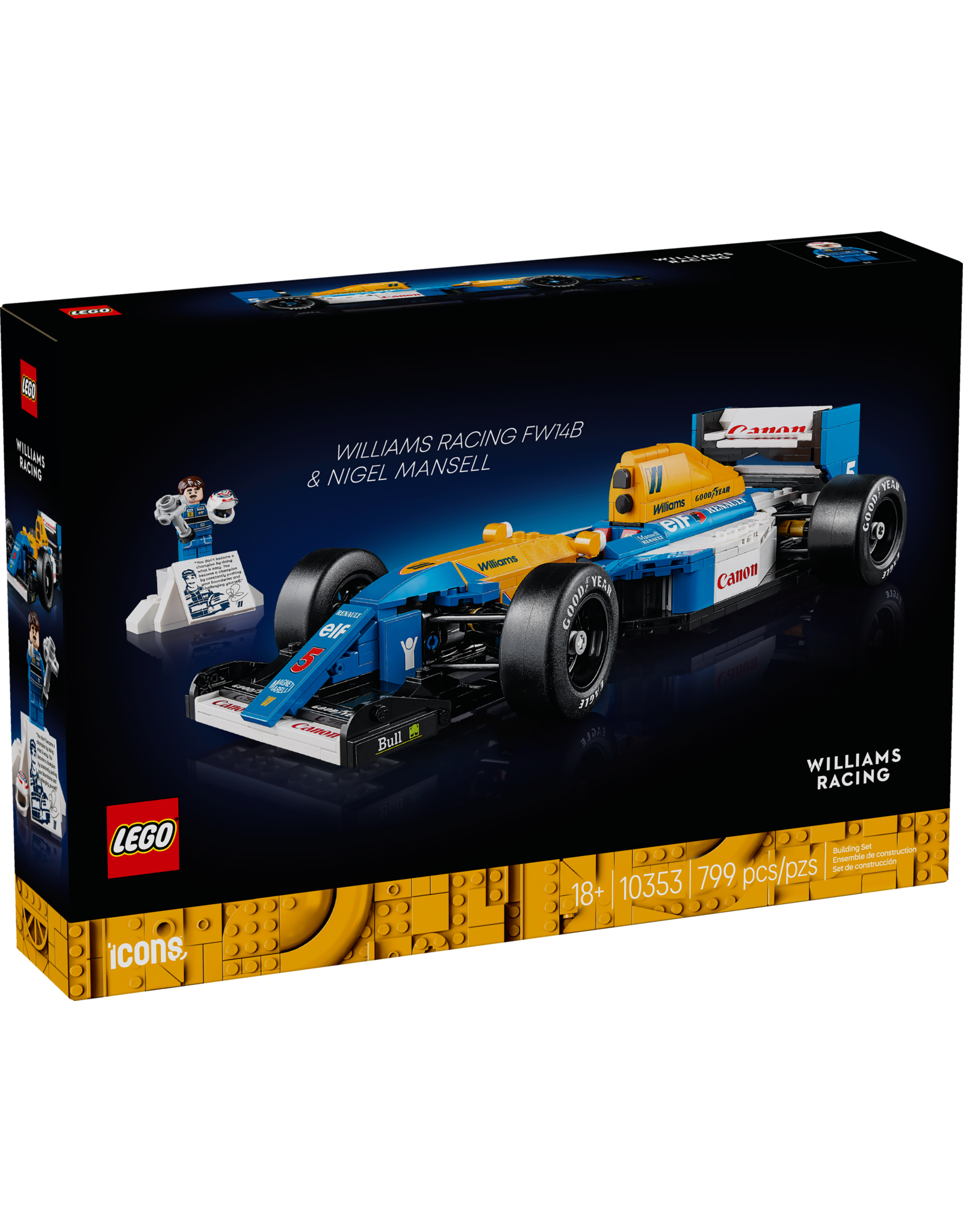 LEGO Icons 10353 Williams Racing FW14B & Nigel Mansell