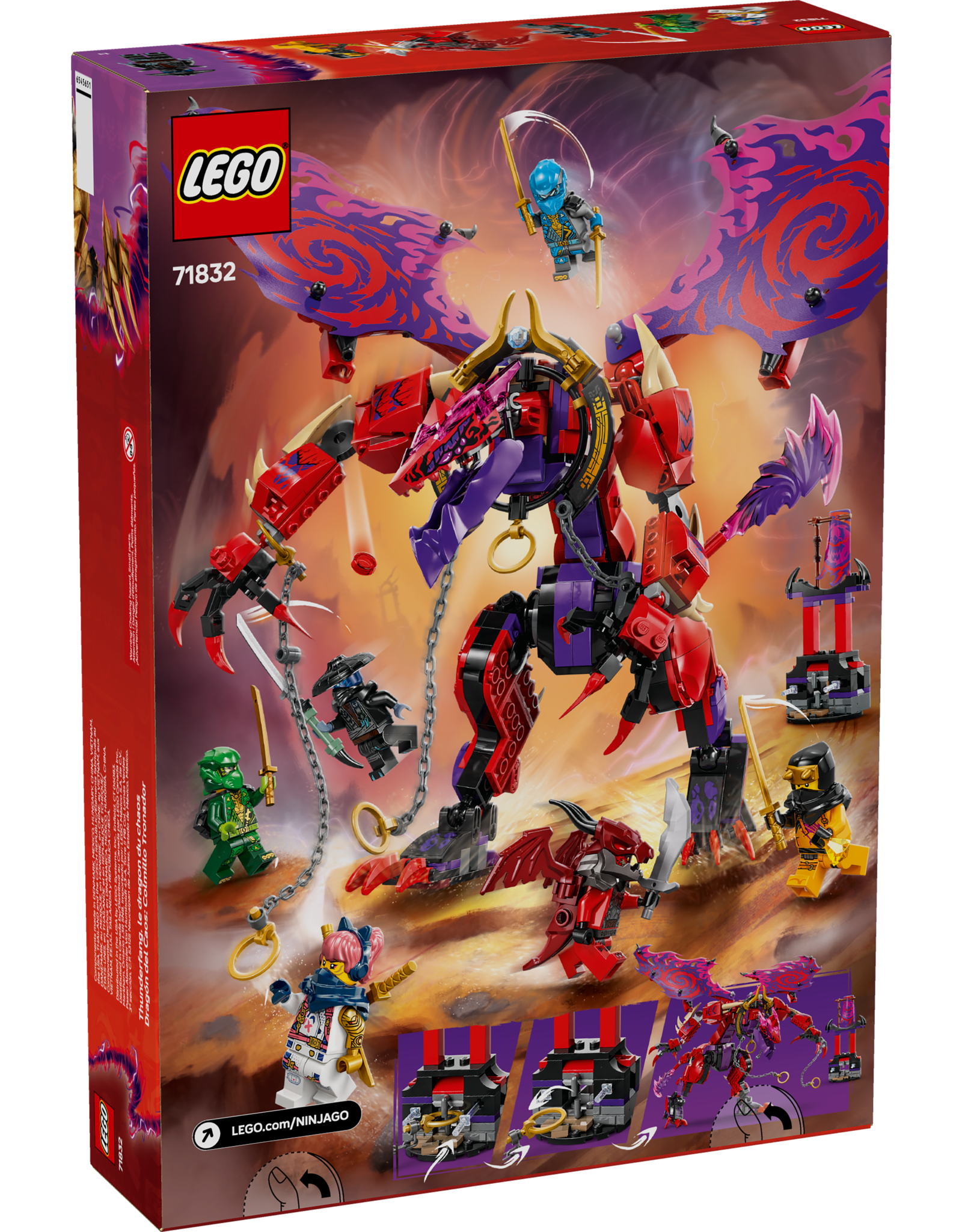 LEGO Ninjago 71832 Thunderfang Dragon of Chaos