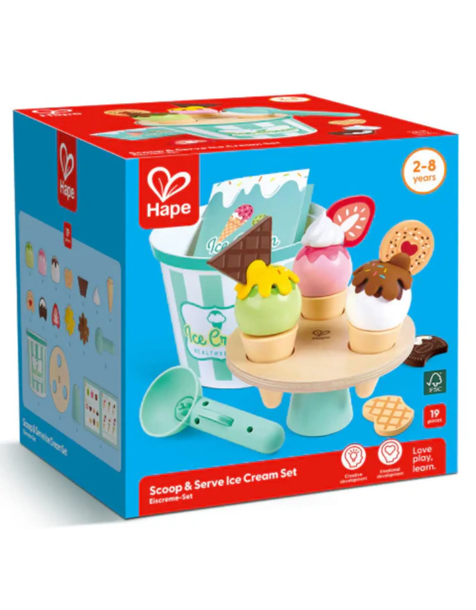 Hape Pretend Scoop & Serve Ice Cream Set
