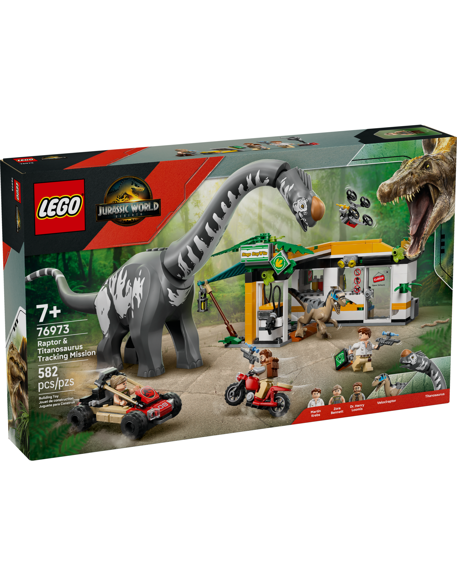 LEGO Jurassic World Raptor & Titanosaurus Tracking Mission
