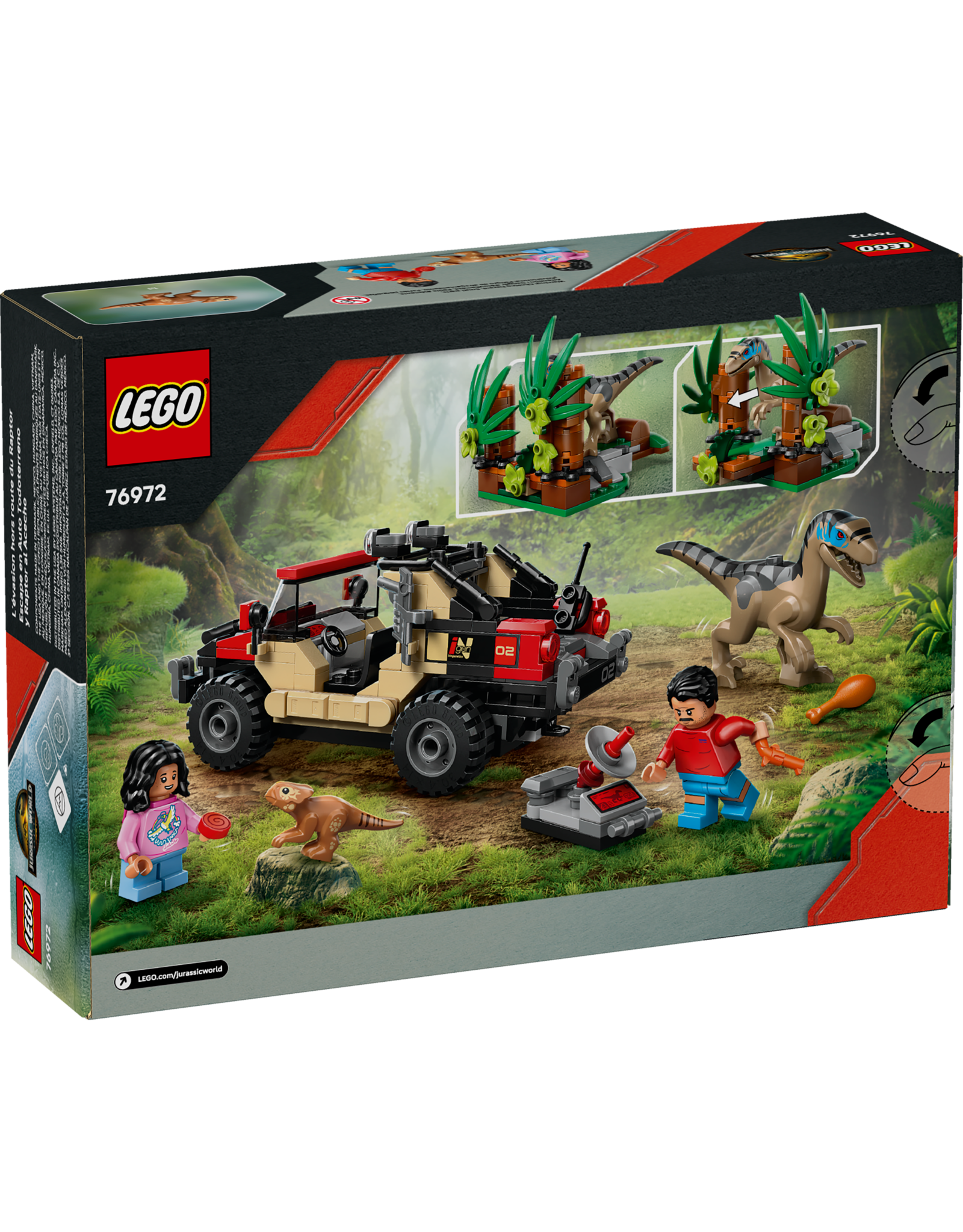 LEGO Jurassic World 76972 Raptor Off-Road Escape