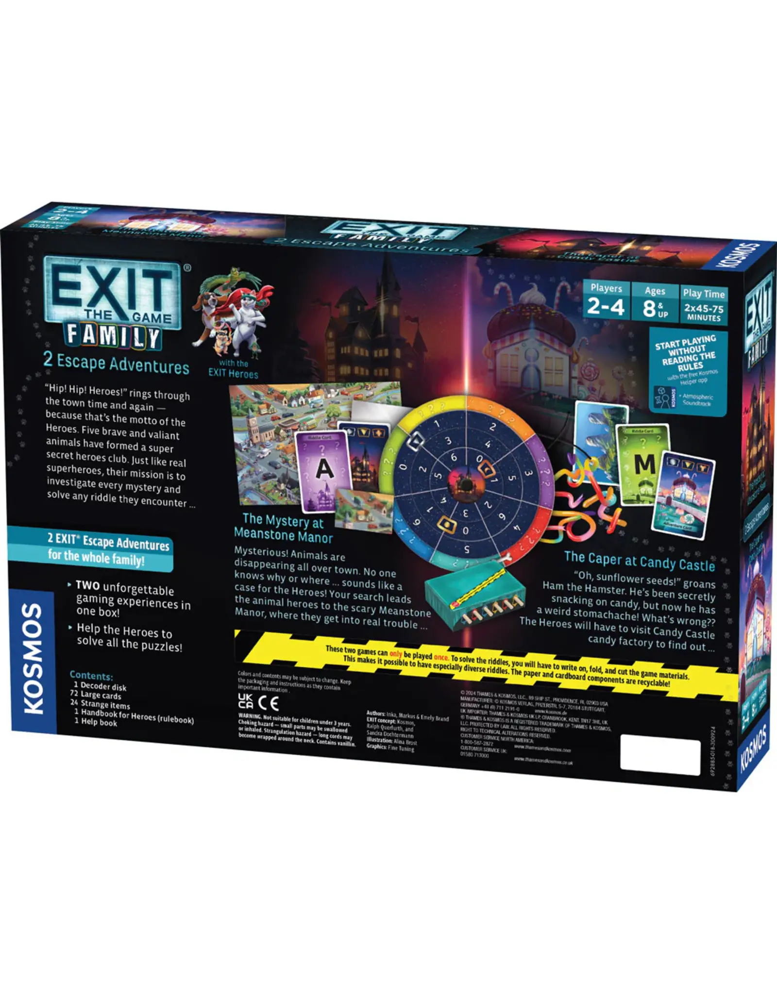 Thames & Kosmos Exit The Game: Family - 2 escape adventures; The Mystery at Meanstone Mnor & The caper at candy castle