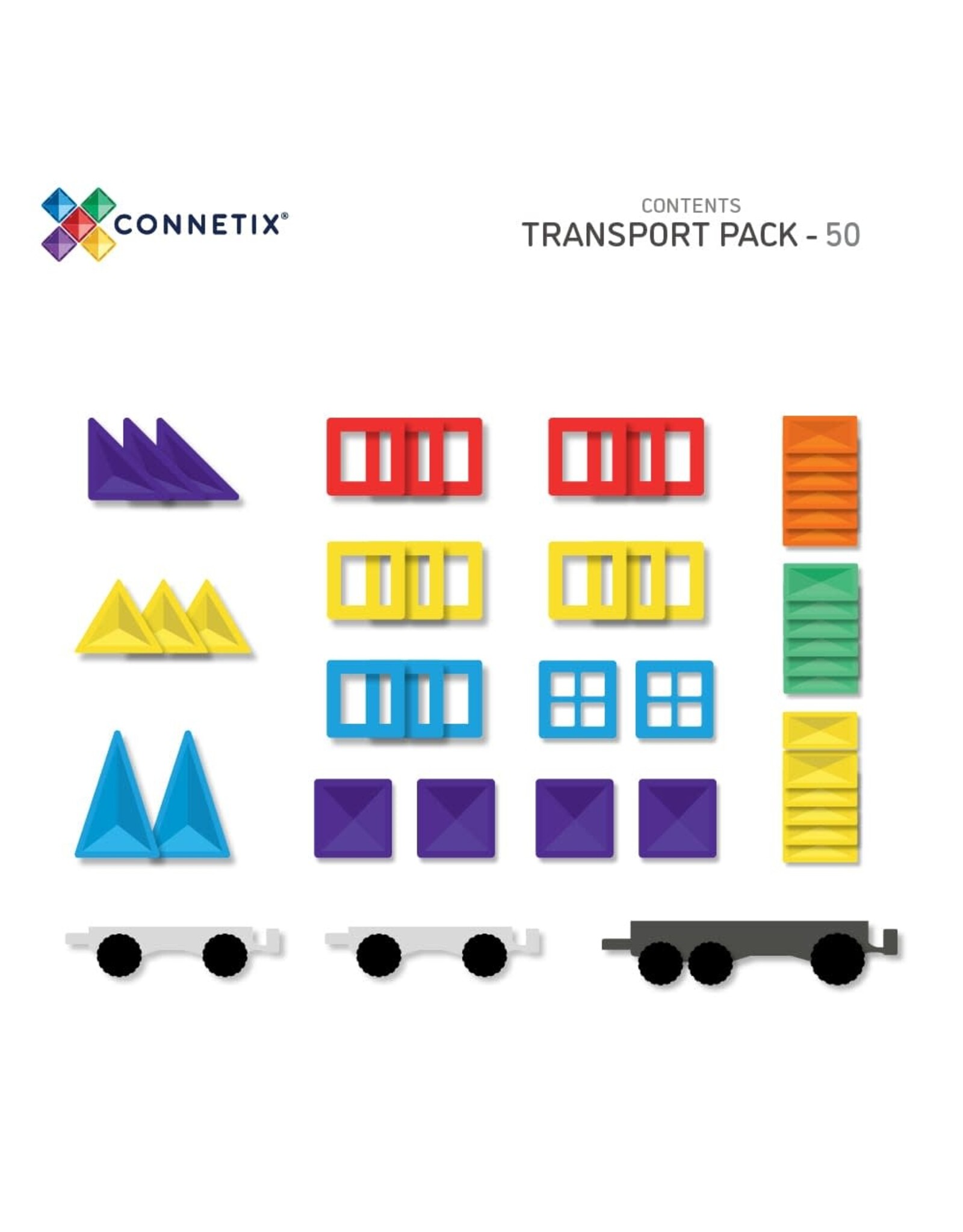 Connetix Rainbow Transport Pack 50 pc