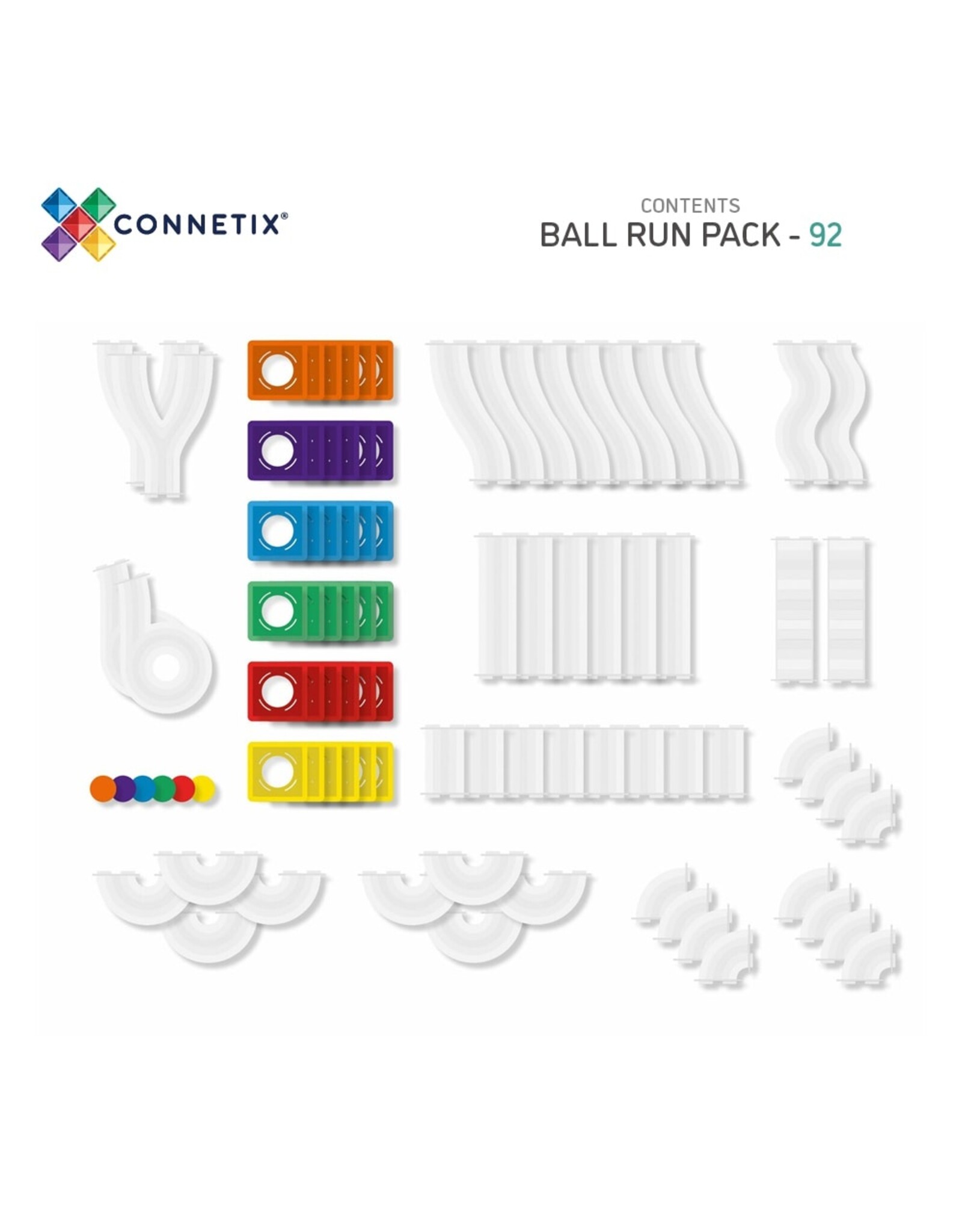 Connetix Rainbow Ball Run Pack 92 pc