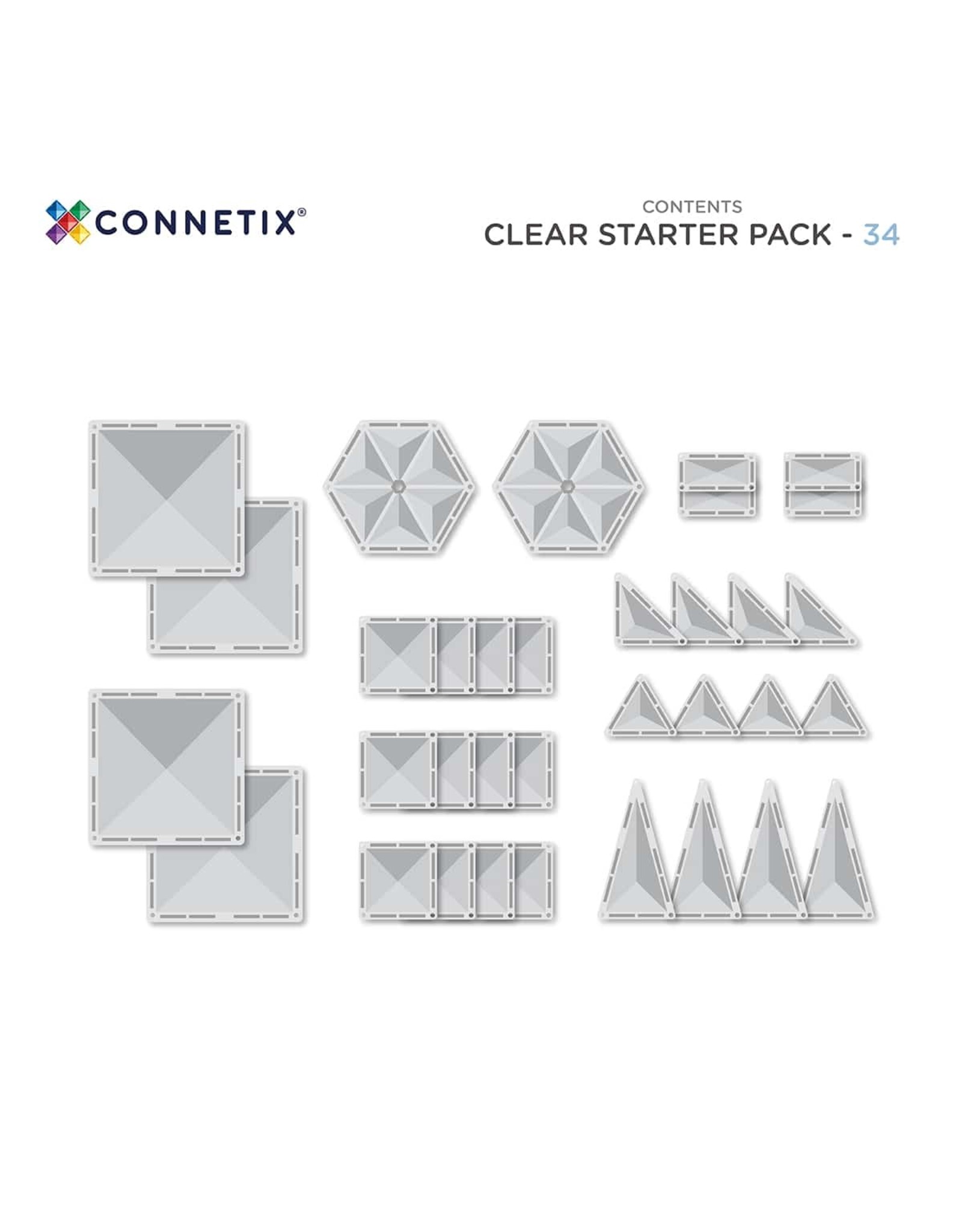 Connetix Clear Starter Pack 34 pc