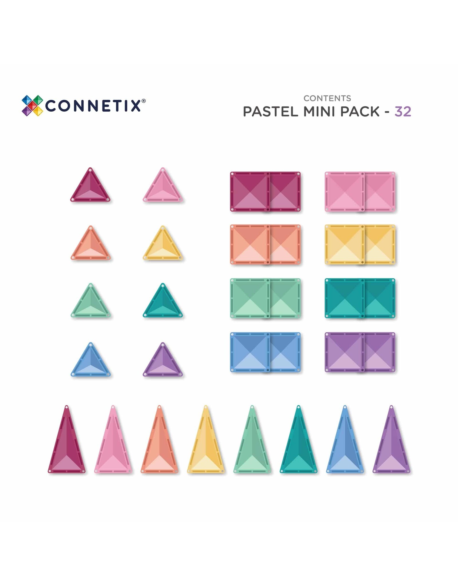 Connetix Pastel Mini Pack 32 pc