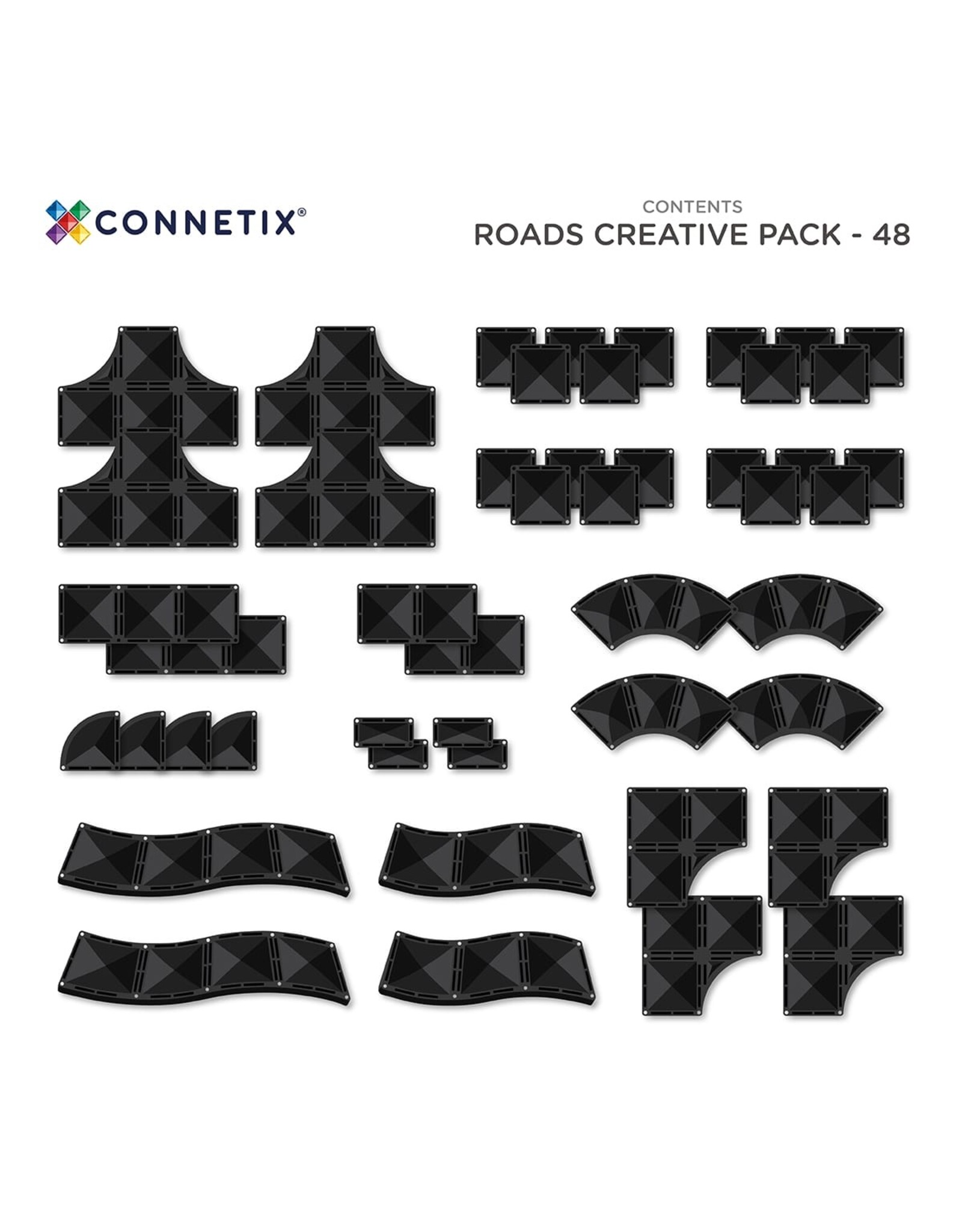 Connetix Creative Roads Pack 48 pc