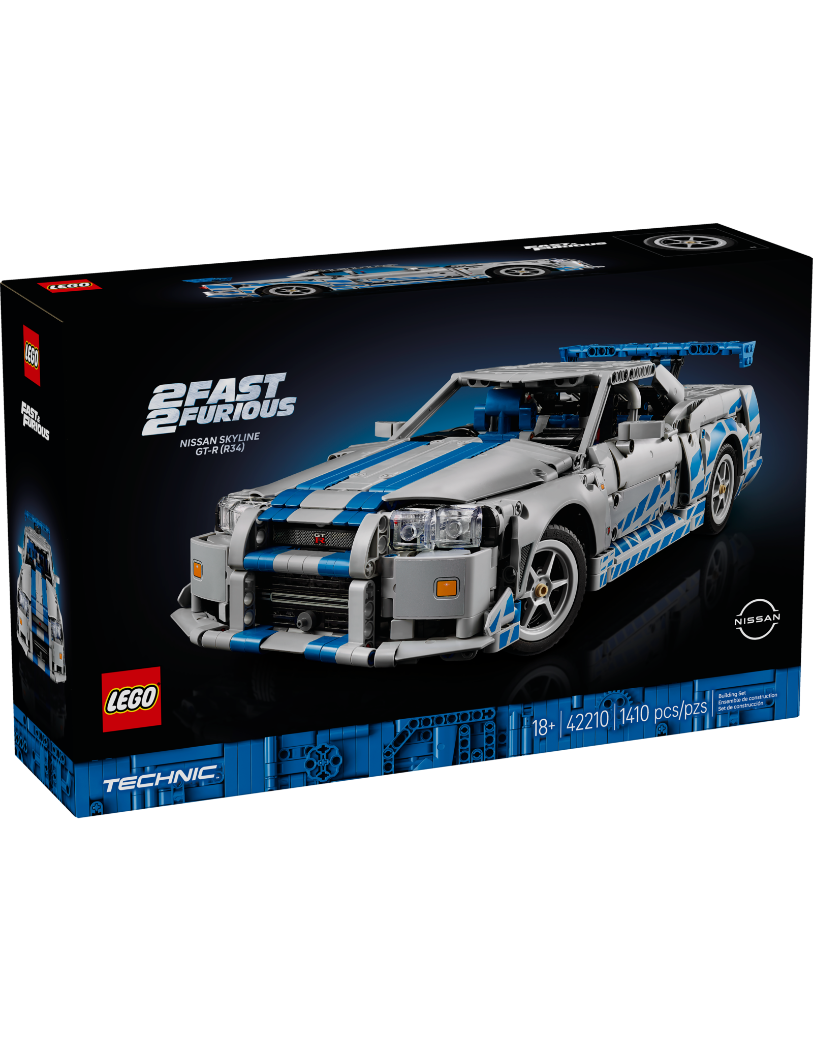 LEGO Technic 42210 2 Fast 2 Furious Nissan Skyline GT-R (R34) Car