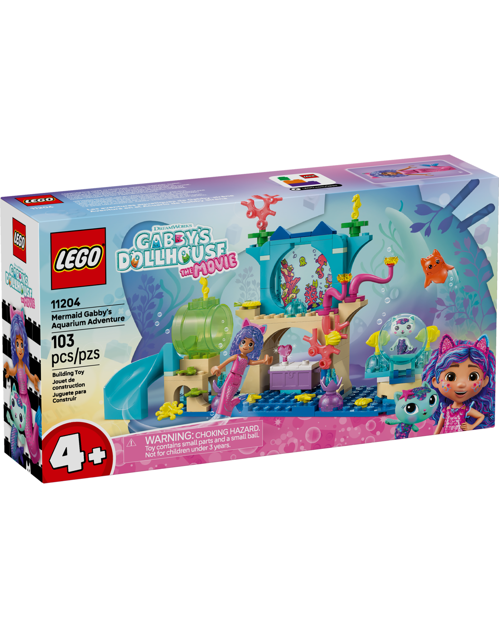 LEGO Gabby's Dollhouse 11204 Mermaid Gabby's Aquarium Adventure