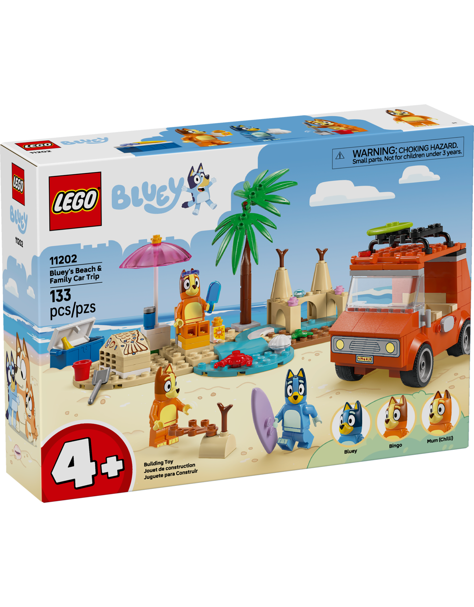 LEGO Bluey 11202 Bluey's Beach & Family Car Trip