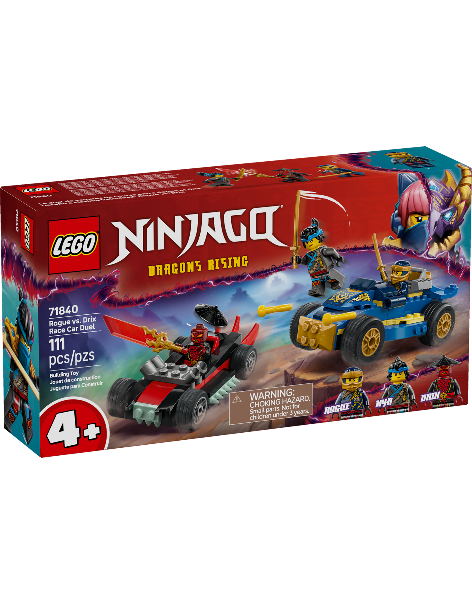 LEGO Ninjago 71840 Rogue vs. Drix Race Car Duel