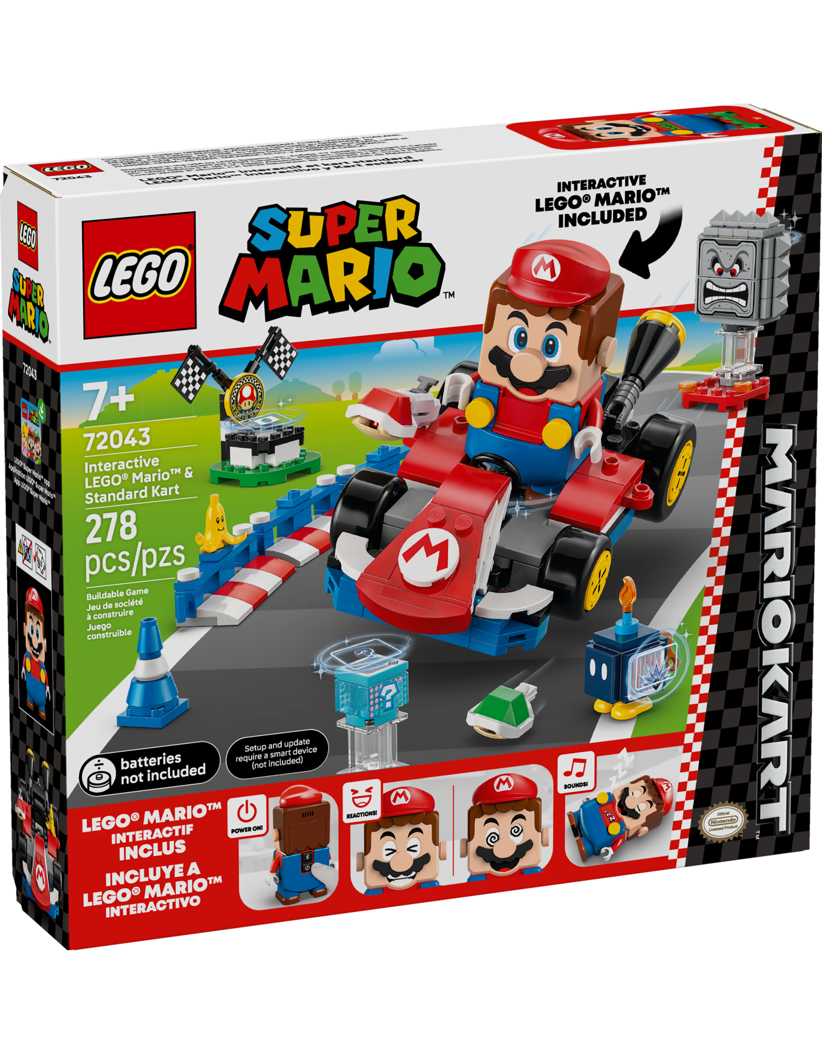 LEGO Super Mario 72043 Mario Kart™ – Interactive LEGO® Mario™ & Standard Kart