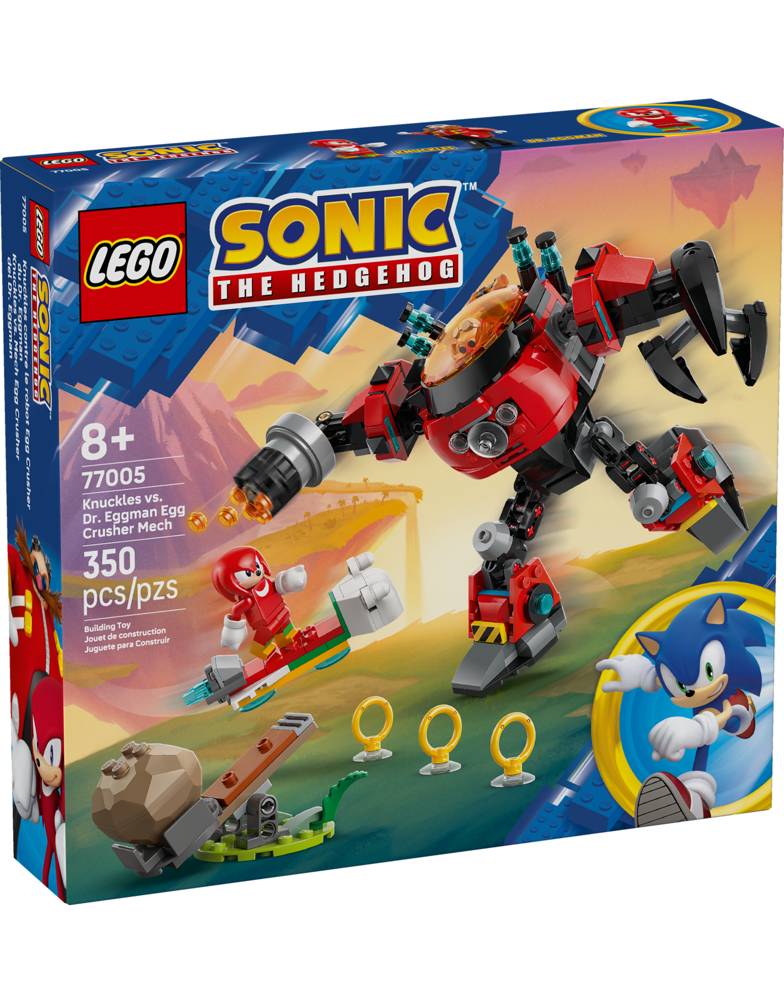 LEGO Sonic 77005 Knuckles vs. Dr. Eggman Egg Crusher Mech