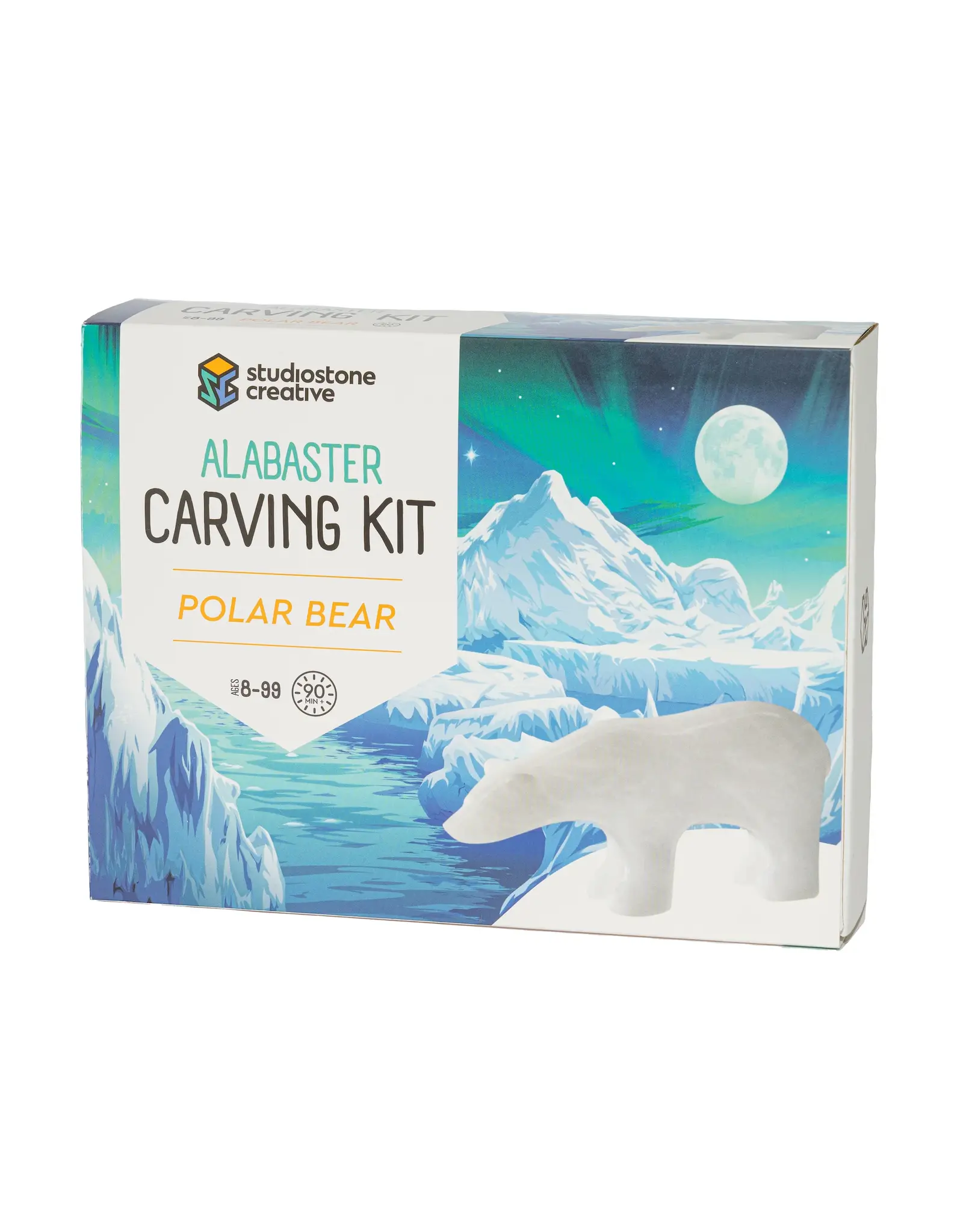 Studiostone Creative Polar Bear Alabaster Carving Kit