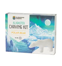 Studiostone Creative Polar Bear Alabaster Carving Kit