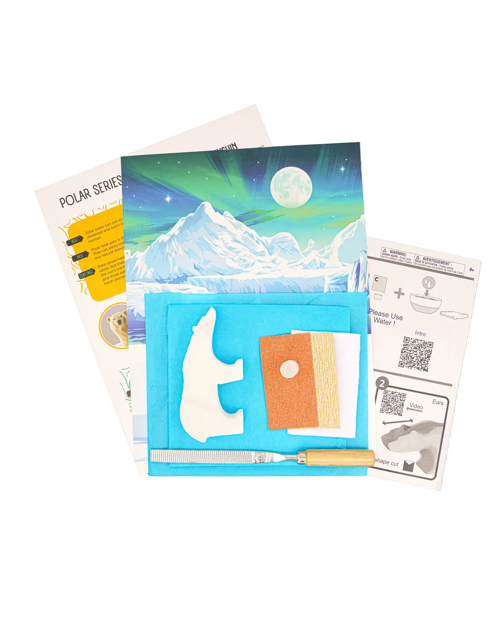 Studiostone Creative Polar Bear Alabaster Carving Kit