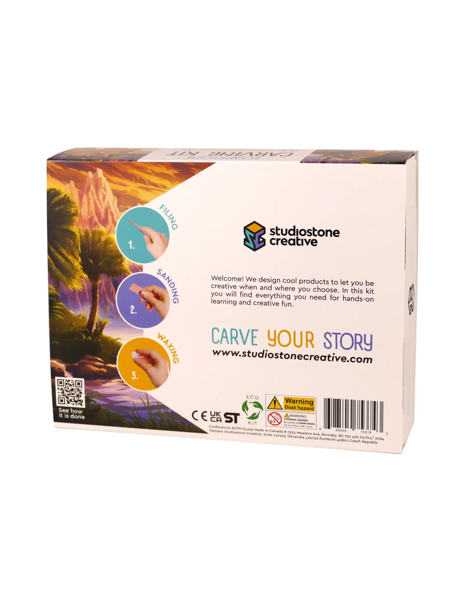 Studiostone Creative Triceratops Soapstone Carving Kit