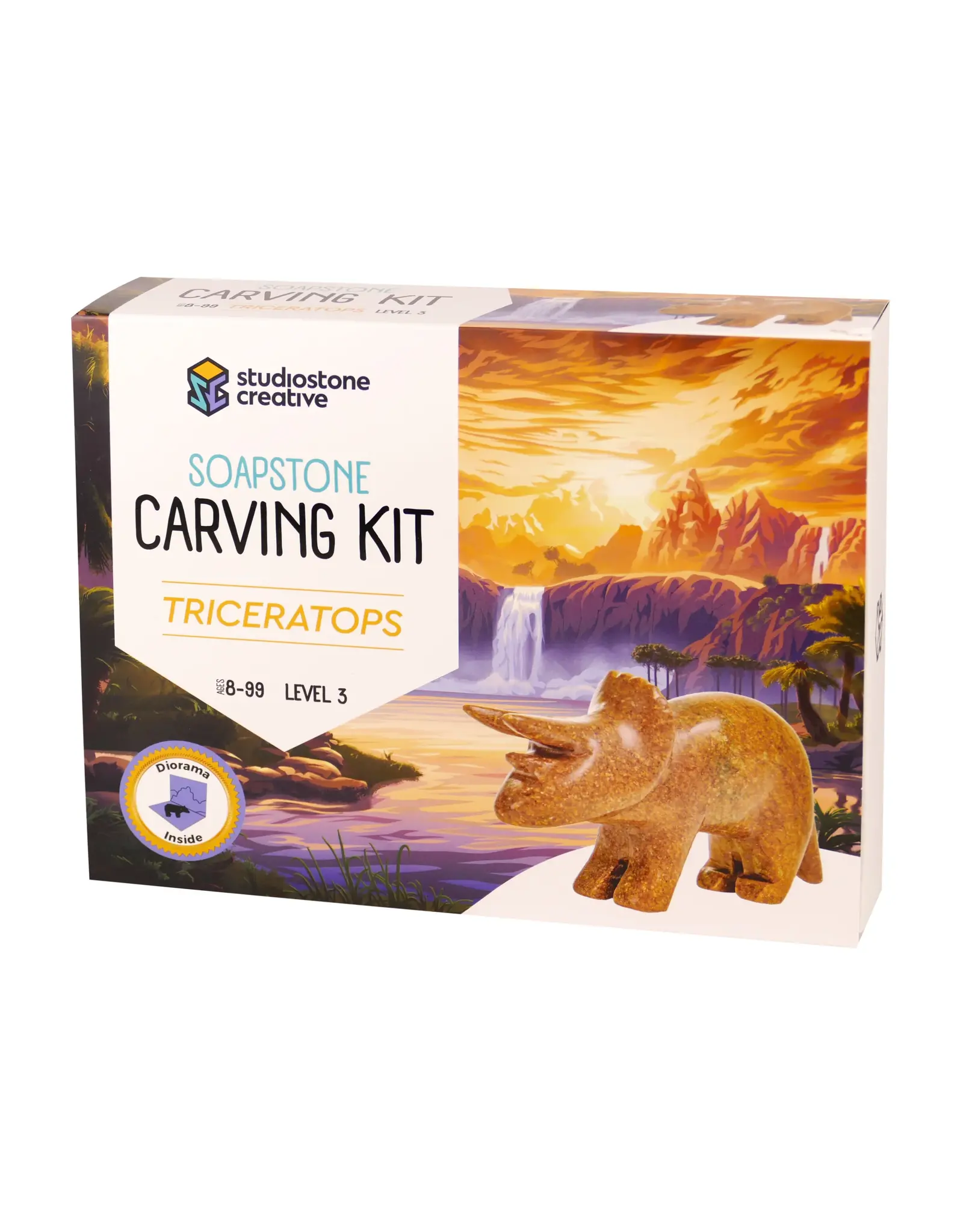 Studiostone Creative Triceratops Soapstone Carving Kit